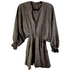 Zara Black 3/4 Sleeve Batwing‎ Mini Dress S